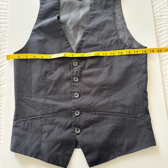 H&M Slim Fit Dress Vest Mens 34R V-Neck Front Button Viscose Polyester Formal - Picture 9 of 12